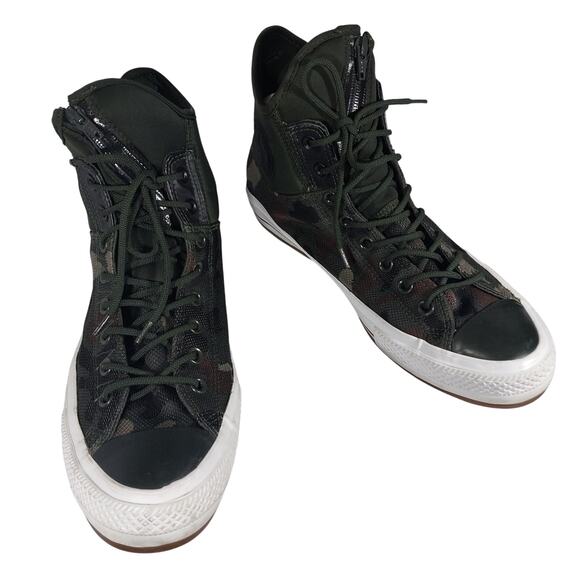 CONVERSE CHUCK TAYLOR ALL STAR! VAMO GREEN/BLACK ZIPPER FRONT SNEAKERS! SZ 11 - Picture 2 of 11